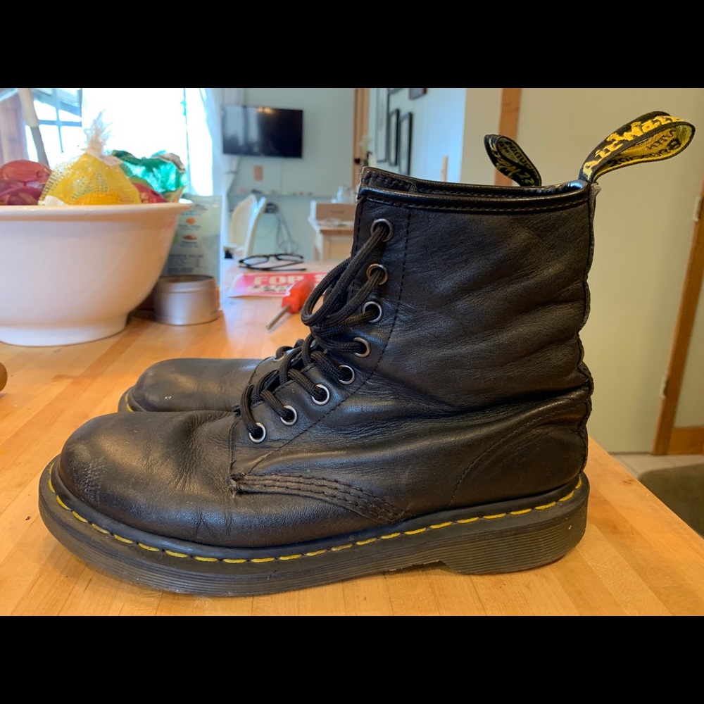 Black soft leather Dr. Martens